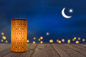 ornament lantern in moonlight