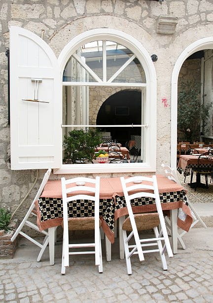 istock chair in front of cafe 96890211