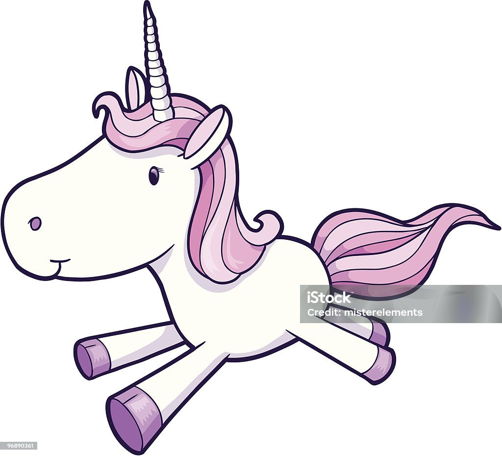 Linda unicornio - arte vectorial de Animal libre de derechos