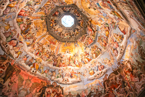 Close-up of Brunelleschi's Dome in the Florence Cathedral