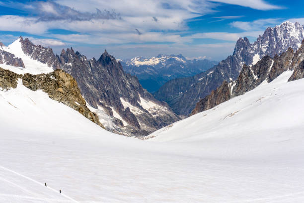 View of alp in June from the area of Punta Helbronner summit. View of alp in June from the area of Punta Helbronner summit. dent du geant stock pictures, royalty-free photos & images