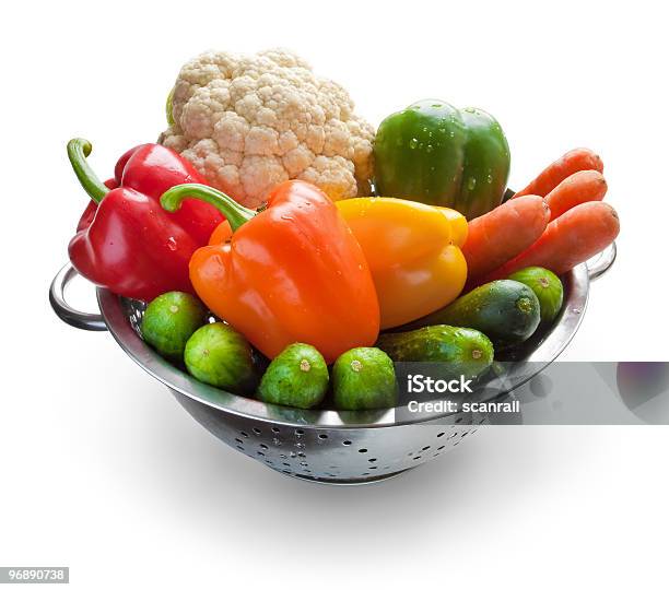 Vegetables In Metal Pan Stock Photo - Download Image Now - Carrot, Cauliflower, Color Image