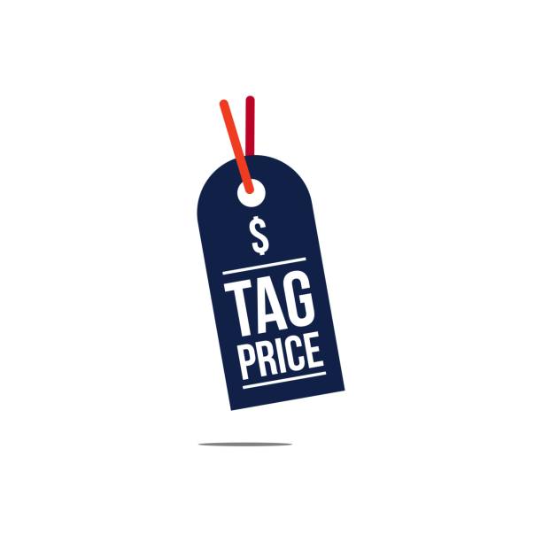 ilustrações de stock, clip art, desenhos animados e ícones de price tag logo vector template design - label price tag price blank
