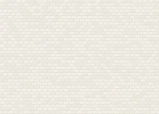 Vector illustration of Vector seamless header bond white brick wall texture