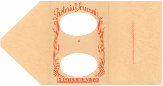 A vintage Pictorial Souvenir Envelope, with two oval shaped holes to frame your images. 
