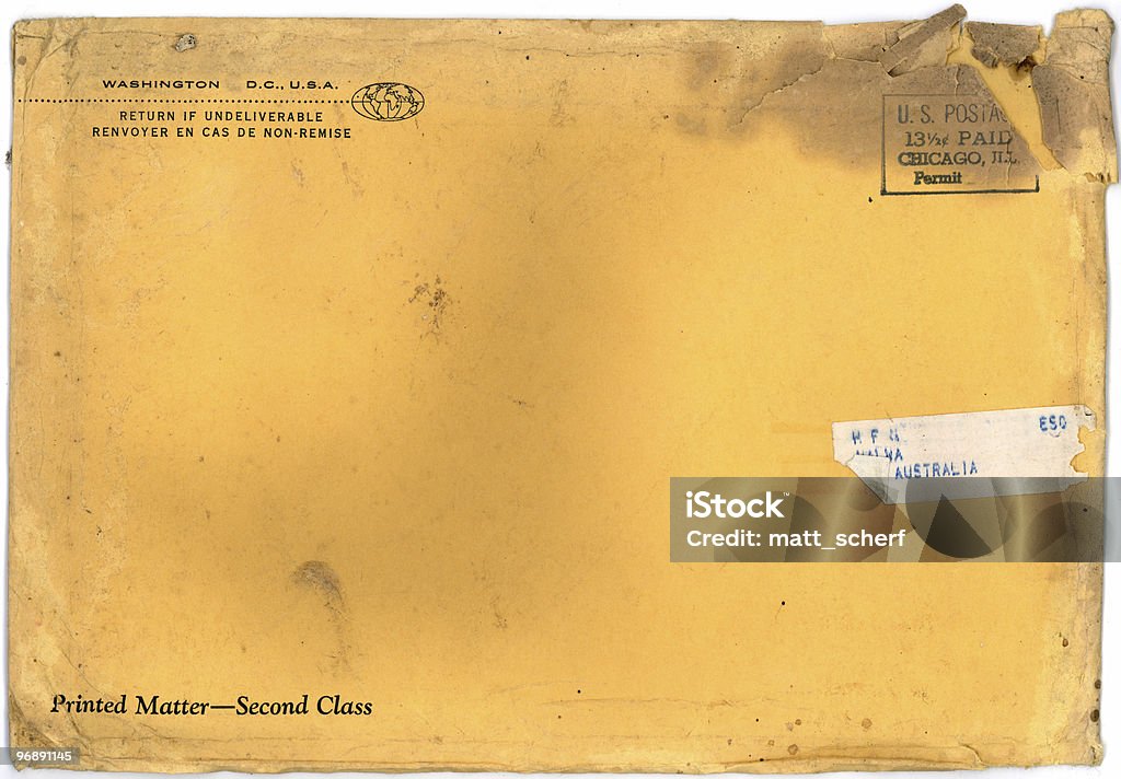 Grunge Vintage Envelope - Royalty-free Envelope Foto de stock