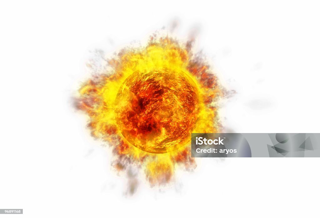 Active soleil, Blanc - Photo de Boule de feu libre de droits