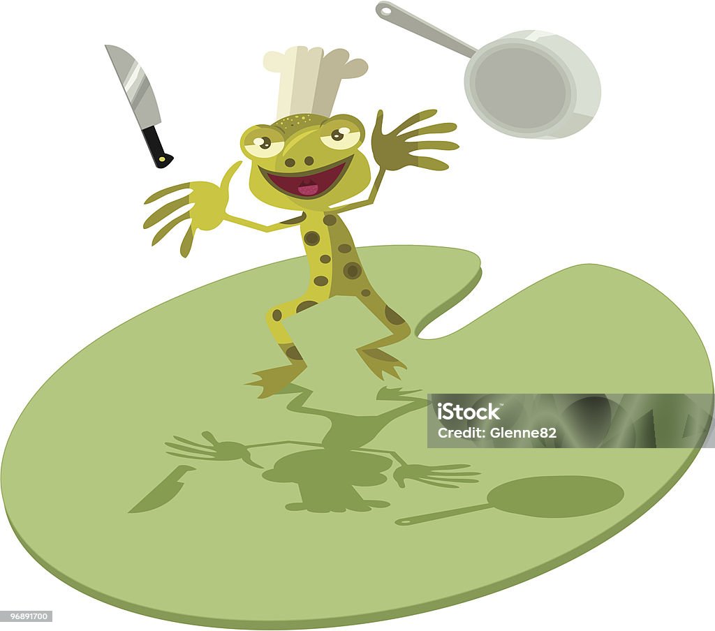 Drôle de grenouille Chef - clipart vectoriel de Aliment libre de droits