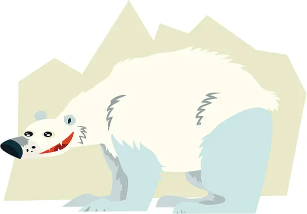 Vector illustration of Polar Bear Smiling