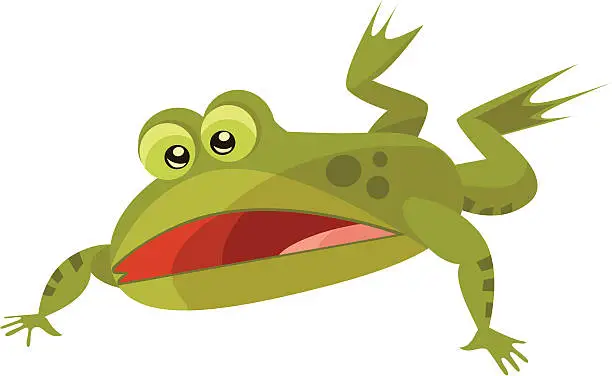 Vector illustration of Falling Frog