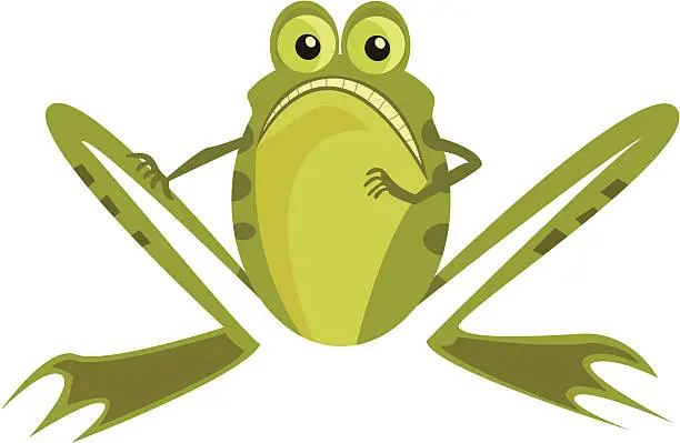 Vector illustration of Freaked Out Frog