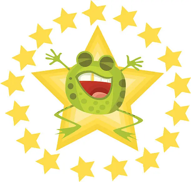 Vector illustration of Gold Star Frog