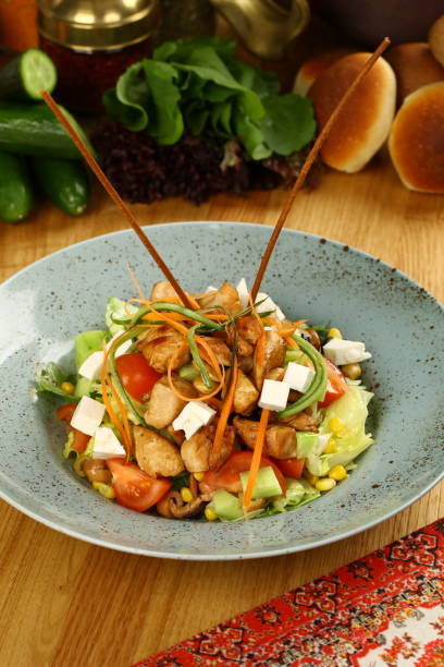 istock Greek Salad with cheese and fresh vegetables 968921144