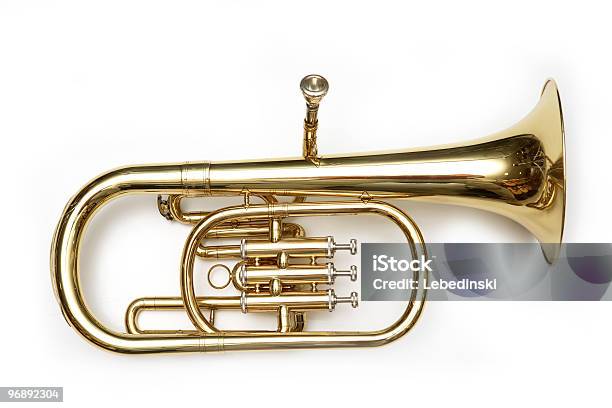 Foto de Cornet e mais fotos de stock de Tuba - Tuba, Instrumento musical, Figura para recortar