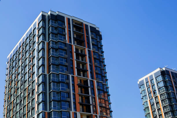 istock Residential building. Building fragment. Apartment block 968924866