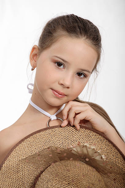 Beautiful small girl stock photo