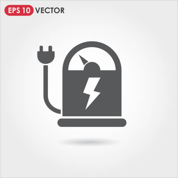 ilustrações de stock, clip art, desenhos animados e ícones de electric charging vector icon - picto