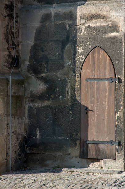 istock Wooden door on the facade 968939734