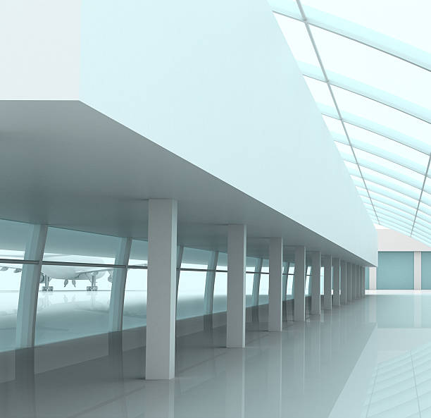 istock Airport hall with airplane 96894282