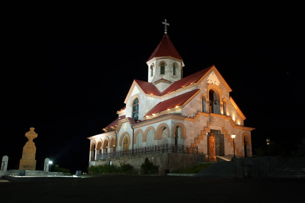 istock Armenian church at night 968943492