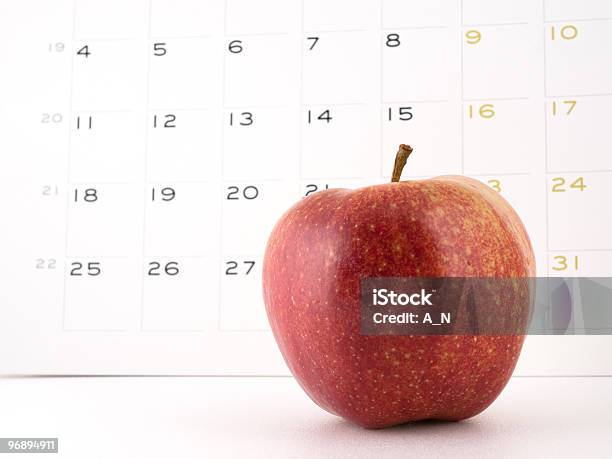 Apple A Day Stock Photo - Download Image Now - Apple - Fruit, Calendar, Close-up