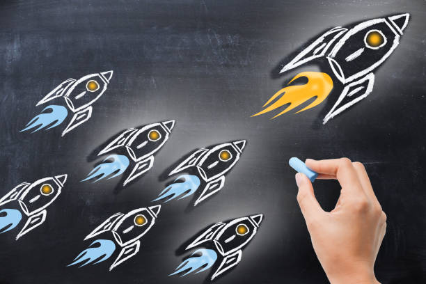 istock Follow the rocket suggesting leadership and management vision 968953326