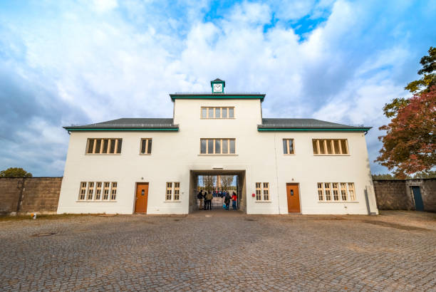 Gedenkstätte und Museum Sachsenhausen (Memorial and Museum Sachsenhausen), was a Nazi concentration camp in Oranienburg. Berlin, Germany: October 11, 2017: Gedenkstätte und Museum Sachsenhausen (Memorial and Museum Sachsenhausen), was a Nazi concentration camp in Oranienburg. sachsenhausen stock pictures, royalty-free photos & images