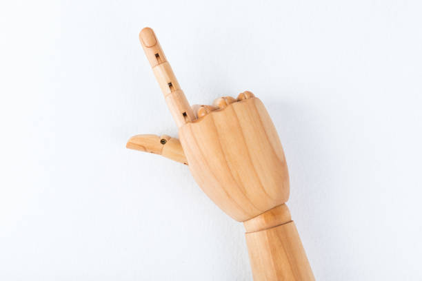 istock Wood hand gesture symbol: Guidance symbol 968957280