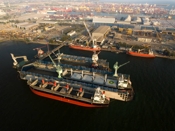 istock Logistics and transportation of Container Cargo ship for Export in Asia. 968972346
