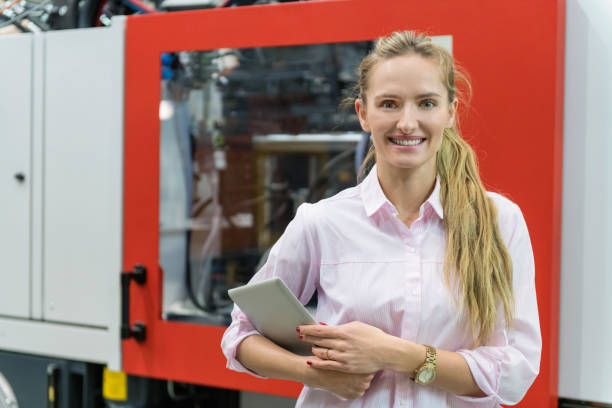istock Woman & industry & cnc machinery 968972756