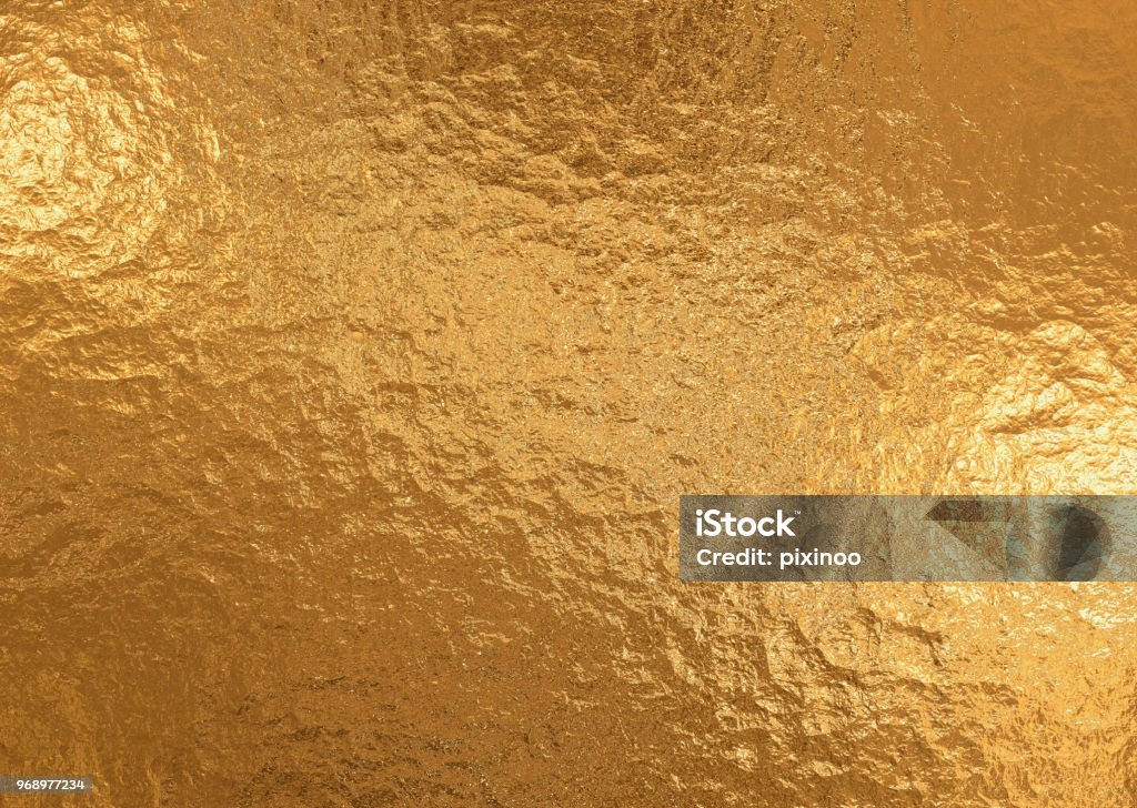 Gold metallic background, linen texture, bright festive background Gold - Metal Stock Photo