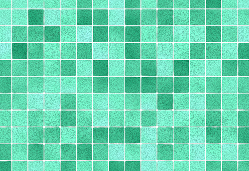 Green Square Mosaic Tile Texture indoors