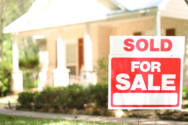 istock Home for sale with real estate sign. 968988276