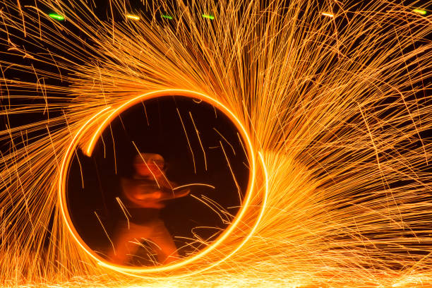 istock Circle Fireshow at beach, Koh Lanta, Thailand 968989236