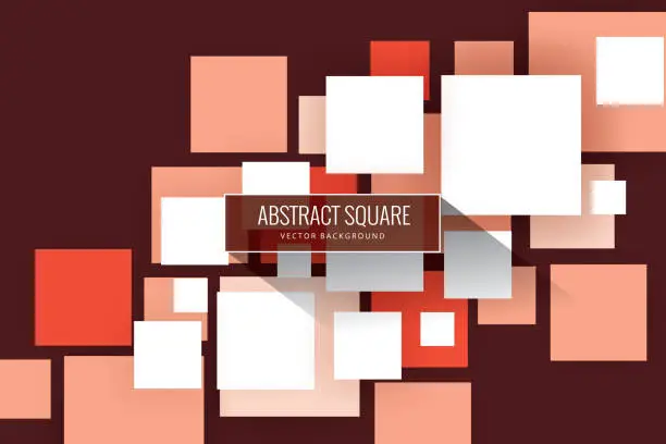 Vector illustration of Abstract squares background