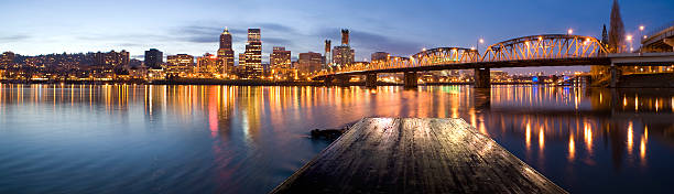 Portland, Oregon Panorama stock photo
