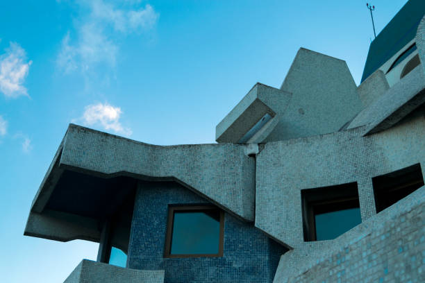 istock Concrete blocks and mosaic architecture modern in Guatemala, central America. 969005008