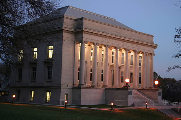 Liberty Memorial Building in Evening stock photo