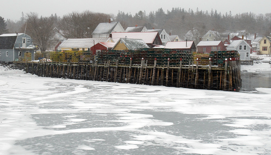 Vinalhaven Harbor in Winter