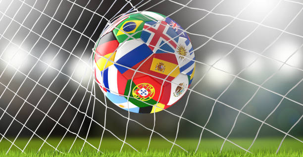 istock soccer ball soccer stadium 3d rendering background 969022098