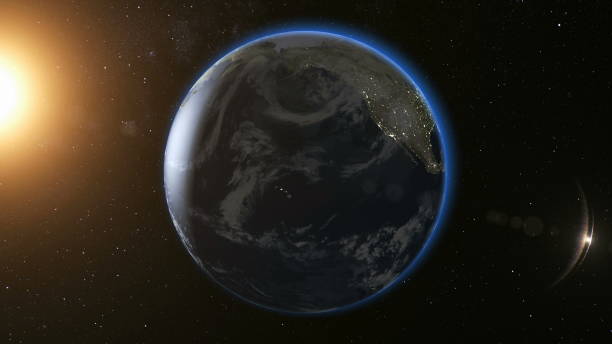 istock Space view on Planet Earth and Sun in Universe 969038040