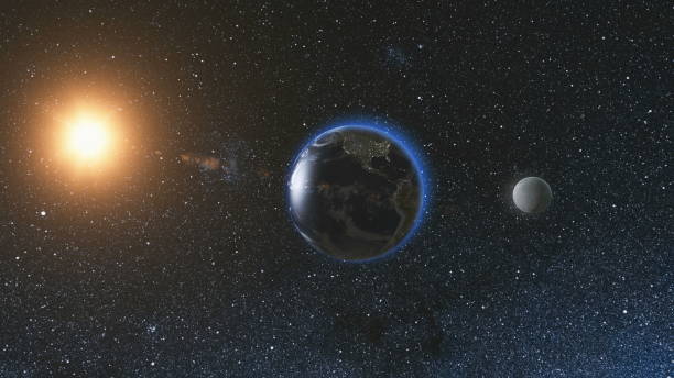 istock Sunrise view from space on Planet Earth and Moon 969038328