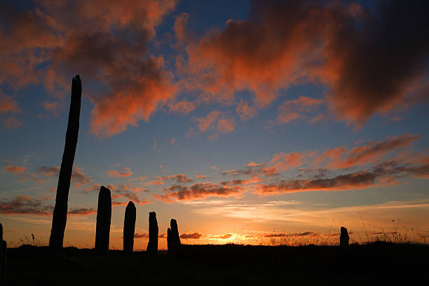 brodgar pink  orkney islands stock pictures, royalty-free photos & images