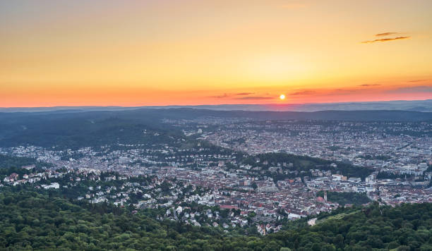 istock Sunset over Stuttgart City in Germany 969048428