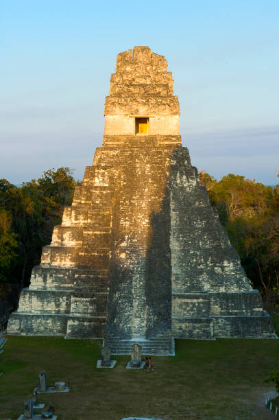istock Tikal, Gran Jaguar or temple 1, Mayan pyramid complex in Guatemala, Its construction was under the mandate of Hasaw Cha'an Kawil or Ah Cacao (682-721 d.c.) 969048640