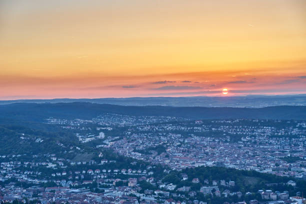 istock Sunset over Stuttgart City in Germany 969051966