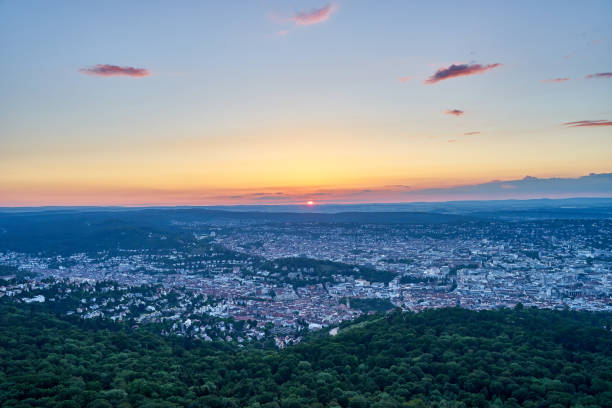 istock Sunset over Stuttgart City in Germany 969052638