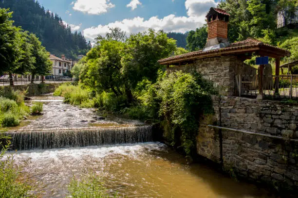 Photo of The river of the village of Shiroka Laka. It is situated in the valley of the Shirokoloshka river in the Shirokata Luka locality, between the Perelik part of the Rhodopes and the Chernatitsa ridge.