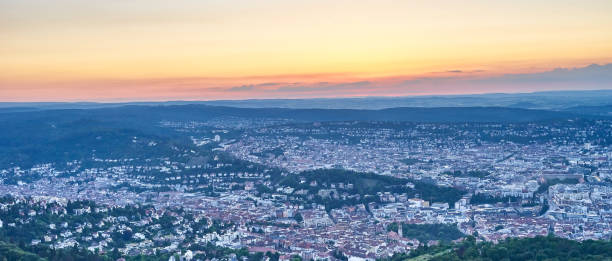 istock Sunset over Stuttgart City in Germany 969053406