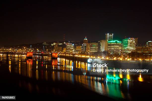 Portland Or Night Stock Photo - Download Image Now - Arranging, Bridge - Built Structure, Building Exterior